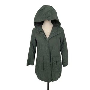 Gap Kids Boys 10 Green Zip Up Hoodie Parka Fall Light Jacket